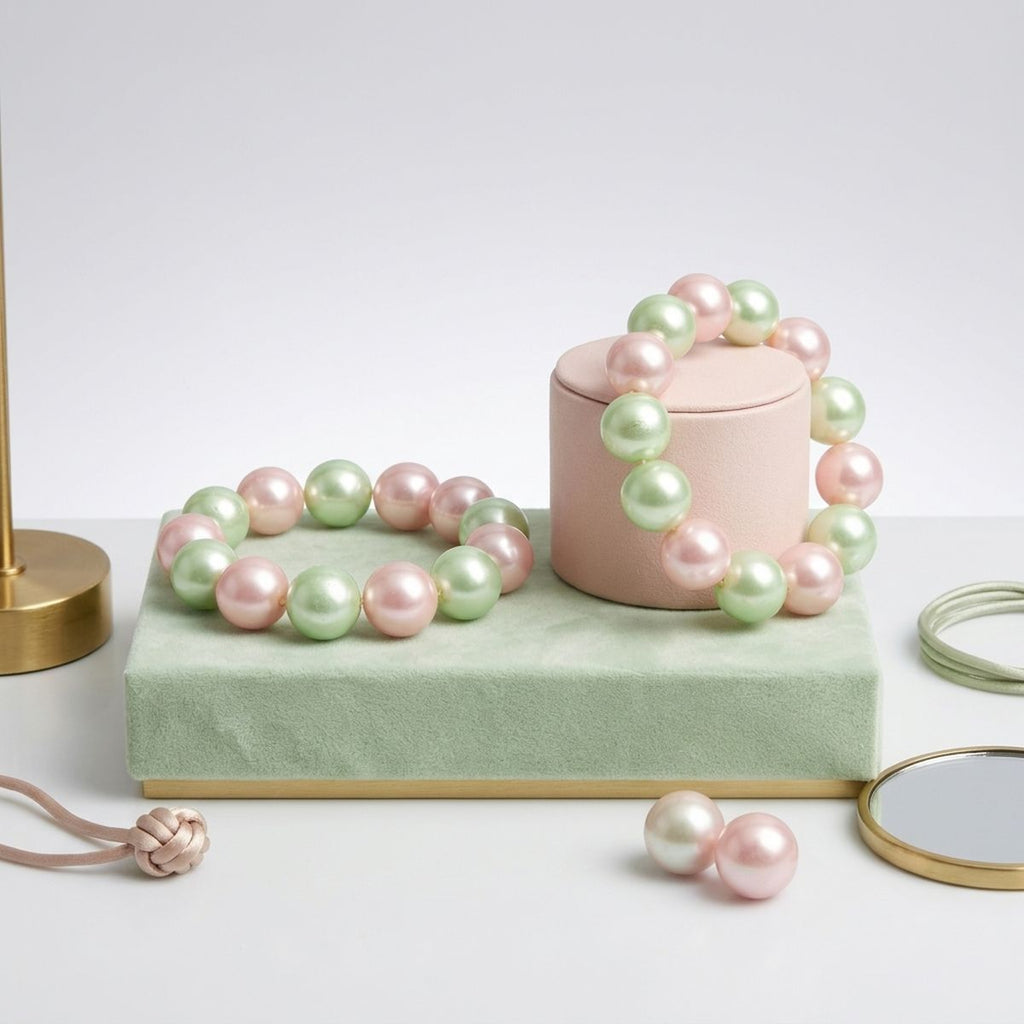 Pink Green Bubble Gum Pearl AKA Bracelet