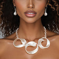Chain Matte Silver Chunky Chain Modern Necklace