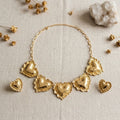 Collar Gold Heart Mylar Balloon Link Necklace