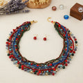 Multi Strand Glass Bead Necklace Set