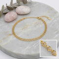 18k Gold Steel Double Layer Chain Anklet