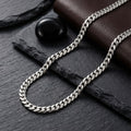 Mens 24in 8mm Stainless Steel Miami Chain