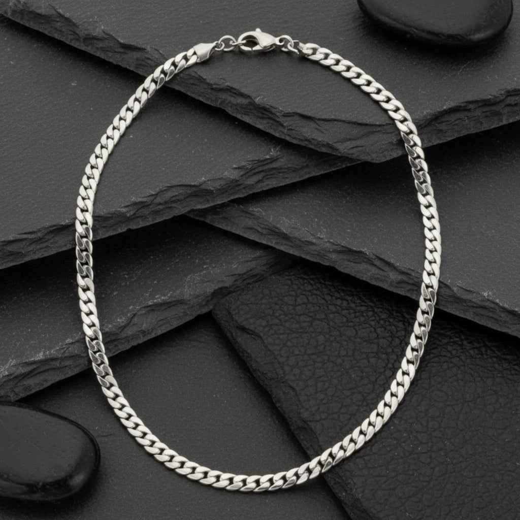 Mens 24in 8mm Stainless Steel Miami Chain