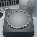 Unisex 20in 6DC 8mm Silver Stainless Steel Chain