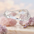 Bangle Transparent Clear Prism Wave Facet Bracelet