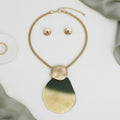 Pendant Green Ombre Organic Teardrop Necklace