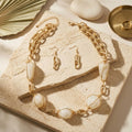 Creamy Ivory Caged Bead Chunky Handmade Necklace