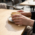 Gold Pave G Letter Adjustable Chain Band Ring