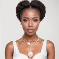 Gold Twisted Choker Pearl Necklace