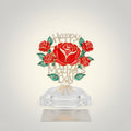 Brooch Gold Mother's Day Red Rose Bouquet Pin