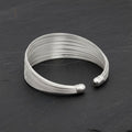 Cuff Silver Wire 35 Layer Bracelet for Women