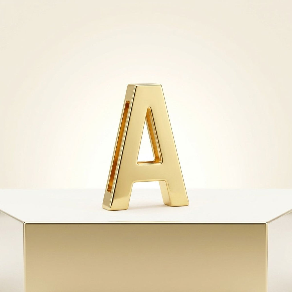 Letter A Gold Slide Letter Charm Sold Individually