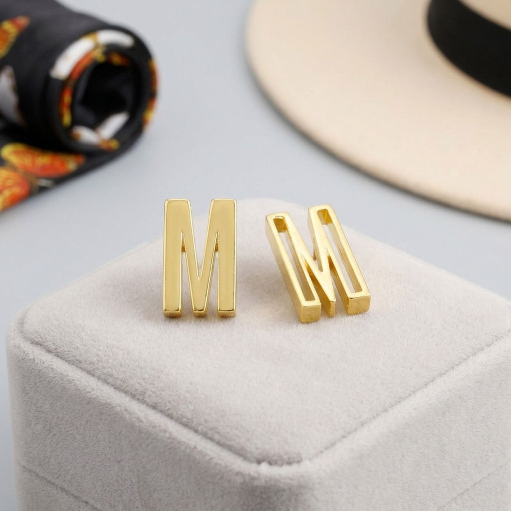 Letter M Gold Slide Letter Charm Sold Individually