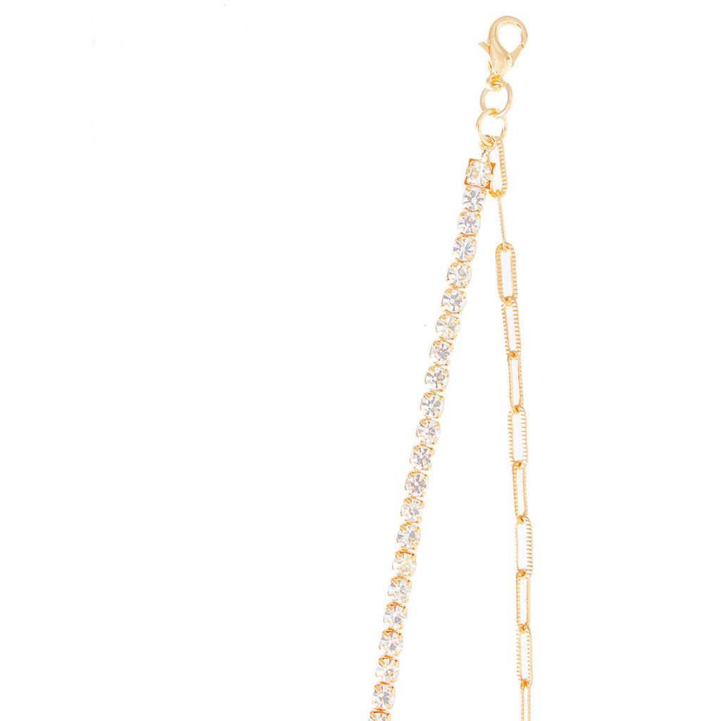 Gold 2 Layer Key Necklace Set